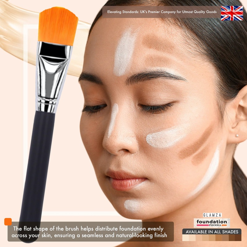 Glamza Classic Flat Foundation Brush  Professional Makeup Brush – Free UK Delivery x1