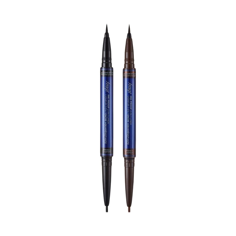 THE FACE SHOP Ink Proof 2-in-1 Liner 0.73g 2 Colors 01 Black