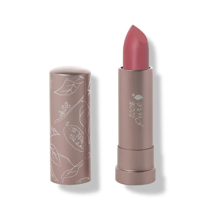 Plume Pink Fruit Pigmented Cocoa Butter Matte Lipstick – 100% Pure