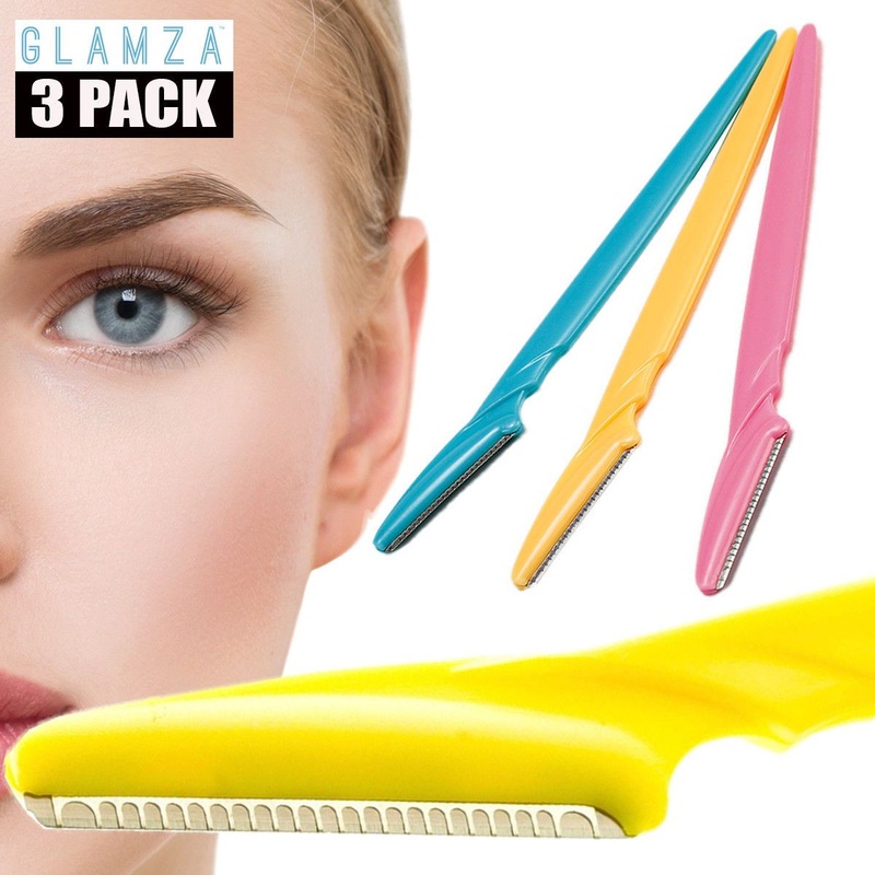 Glamza No Flick Eyebrow & Dermaplaning Razors  3 Pack with Free UK Delivery!