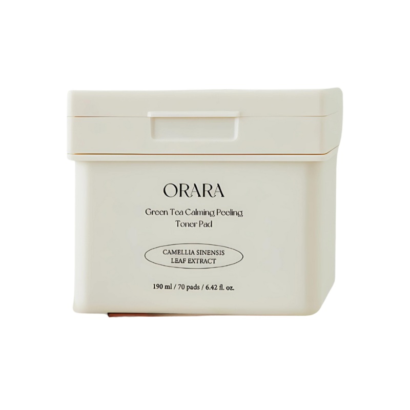 ORARA Green Tea Calming Peeling Toner Pads 190ml  * 70 Pads