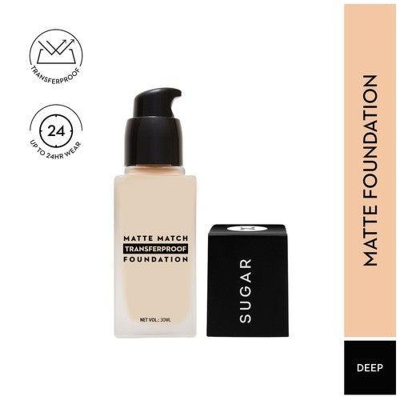 SUGAR Matte Match Transferproof Foundation – 47 Borgia (Medium Tan – Warm Undertone)