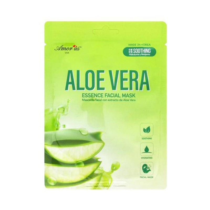 Amor Us Aloe Vera Essence Facial Mask – Wholesale Display 24 Units (SK-ALOE)