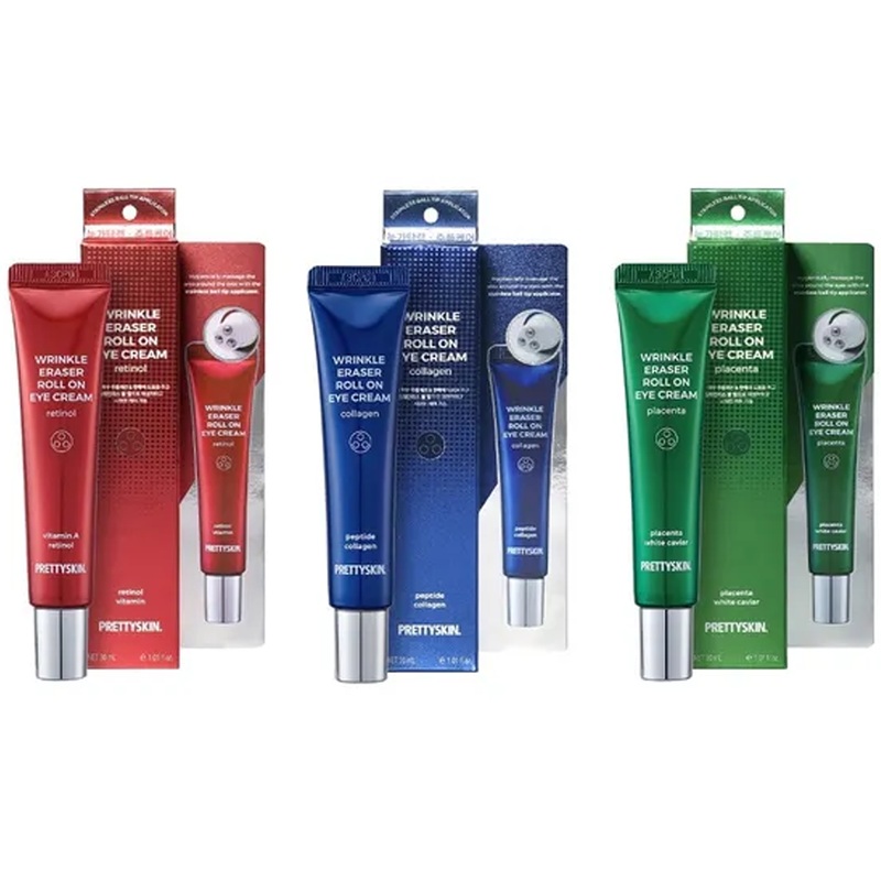 Pretty skin Wrinkle Eraser Roll On Eye Cream 30ml – 3 Types 30ml Retinol
