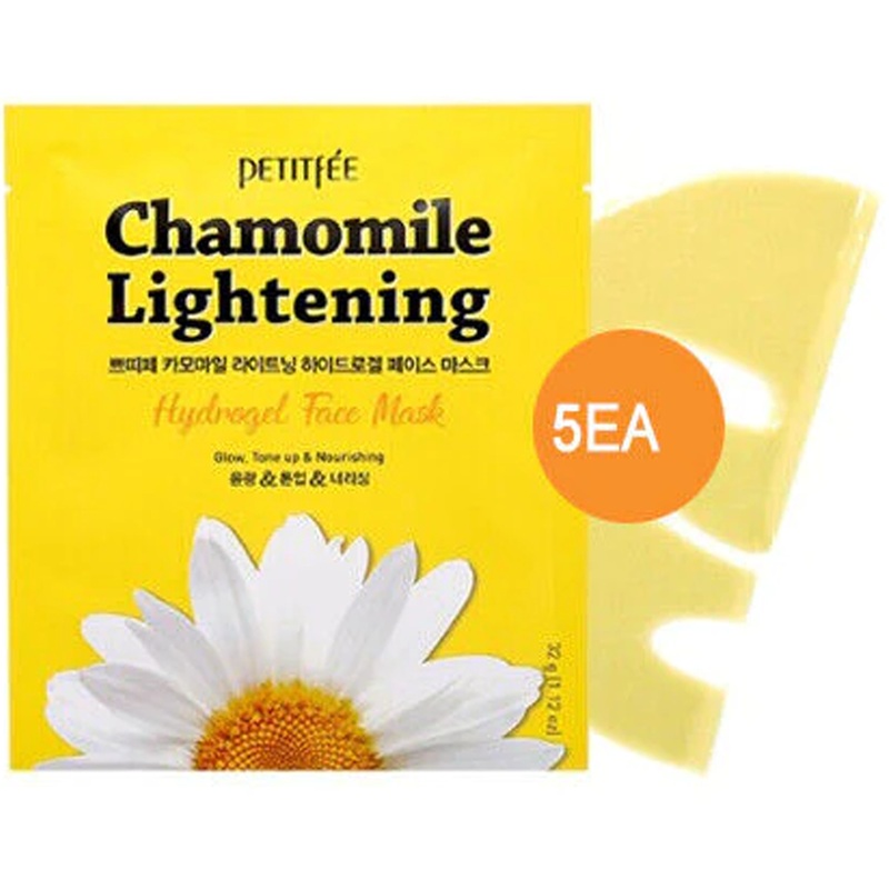 PETITFEE Chamomile Lightening Hydrogel Face Mask 5ea