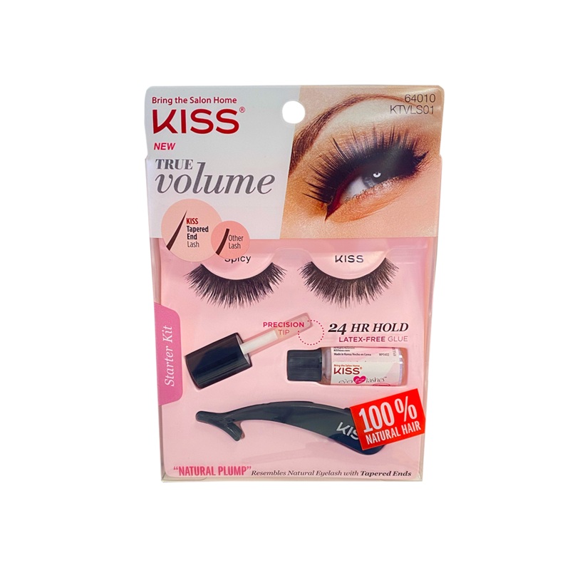 Kiss True Volume False Eyelashes Spicy Stater Kit 64010