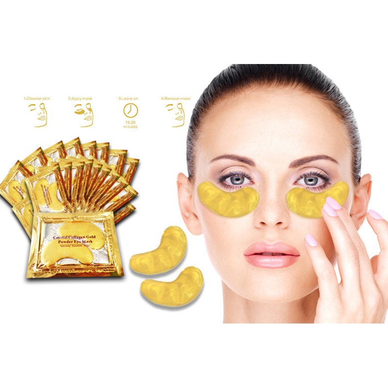 24k Gold Collagen & Hyaluronic Eye Masks  Hydration for Radiant Eyes | Free UK Delivery X1