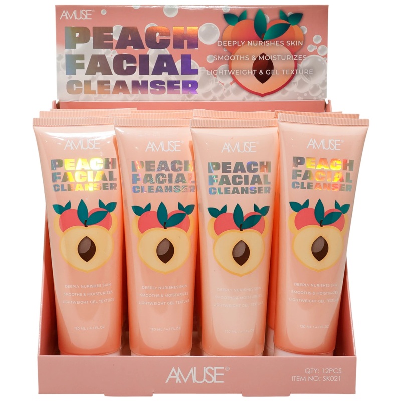 Amuse Peach Facial Cleanser – Wholesale Display 12 Units (SK021)