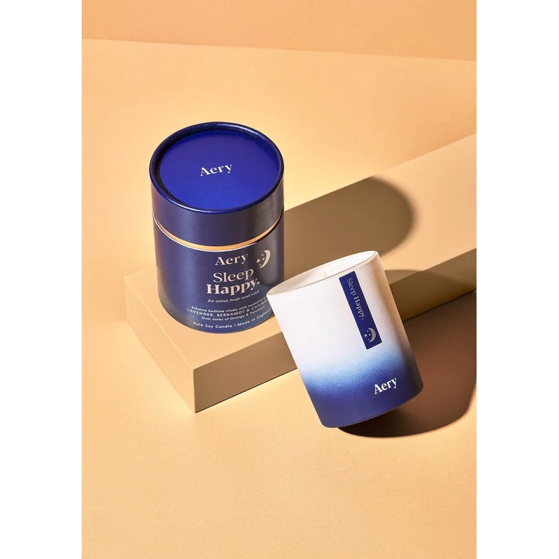Sleep Happy Scented Candle – Lavender Bergamot and Chamomile – Aery Living