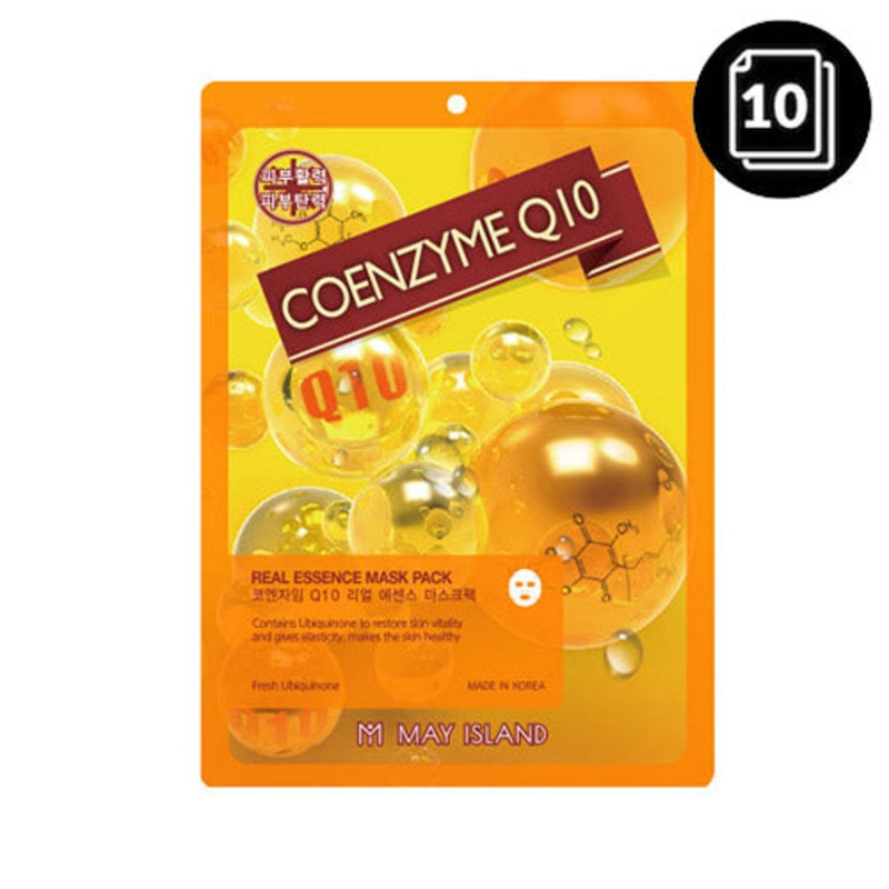 MAY ISLAND Coenzyme Q10 Real Essence Mask Pack 10ea 10ea