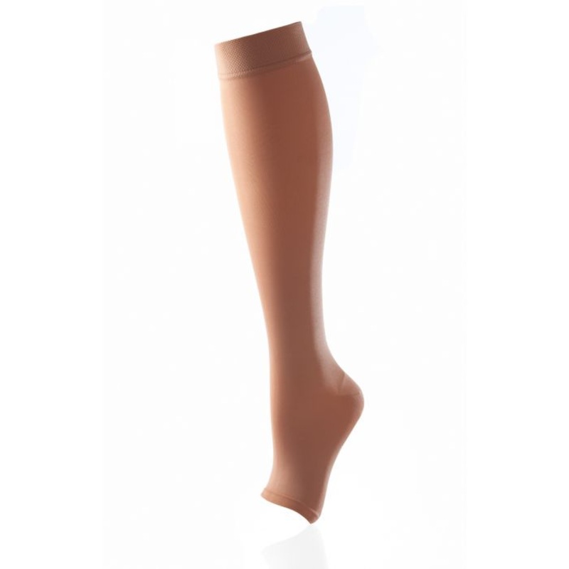 Below Knee Stockings Open Toe Stockings Class 1 Sand medium Medium Sand