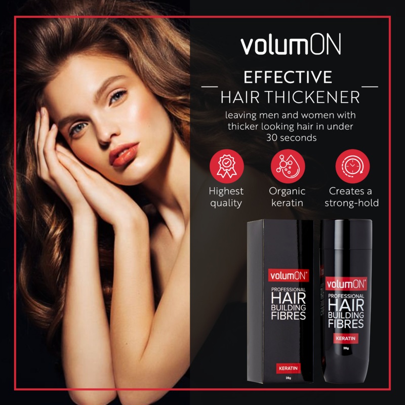 Volumon Hair Loss Building Fibres – KERATIN 28g Black