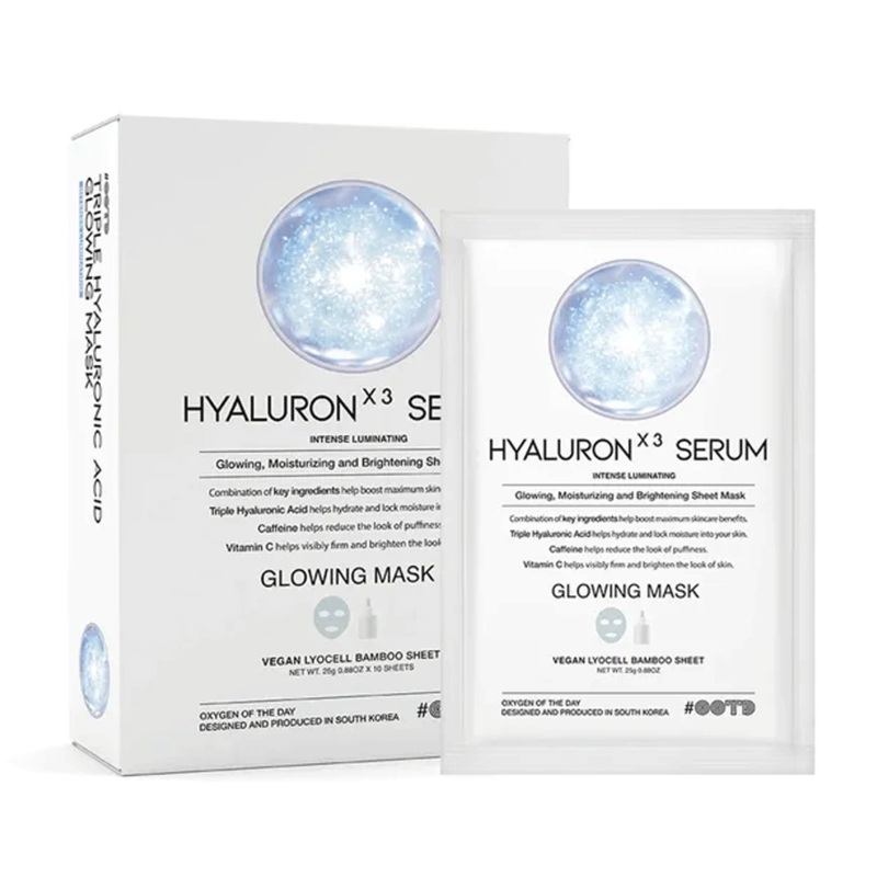 OOTD Hyaluron X3 Serum Glowing Mask 25g * 10ea