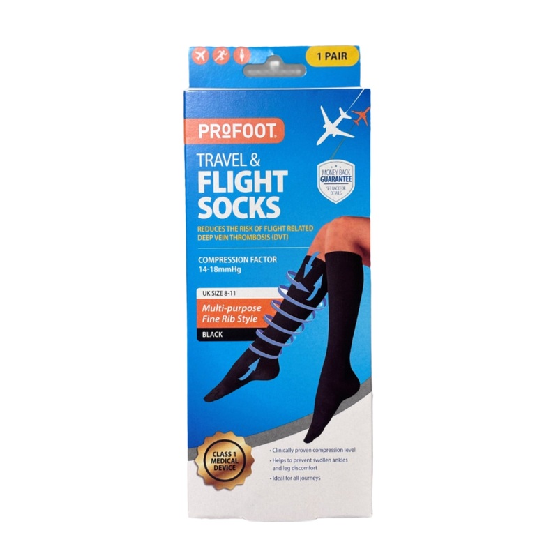 Travel & Flight Socks Size UK 8-11