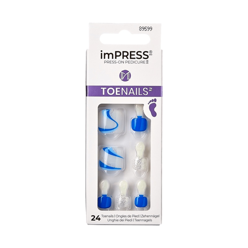 Kiss Impress Toe Nails Skydiver 89599
