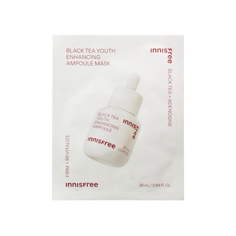 Innisfree Black Tea Youth Enhancing Ampoule Mask 28ml 5ea/10ea 5ea