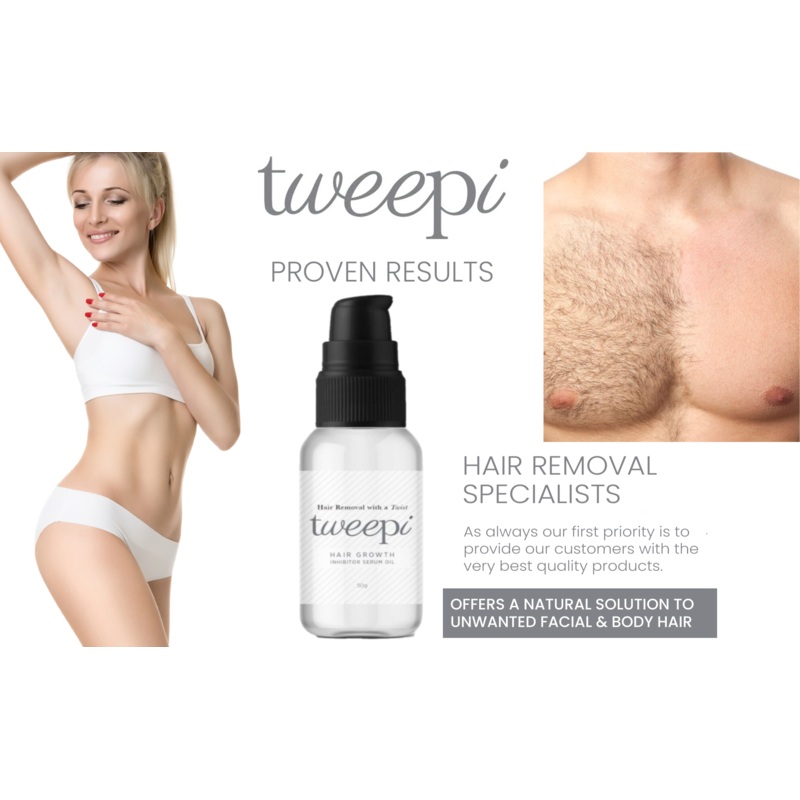 Tweepi Hair Growth Inhibitor Oil  Advanced Ant Egg Formula for Long-Term Hair Reduction